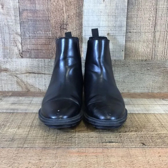 Zara Black Chelsea Boots Womens 37 Slip On Ankle‎ Booties - Picture 2 of 10